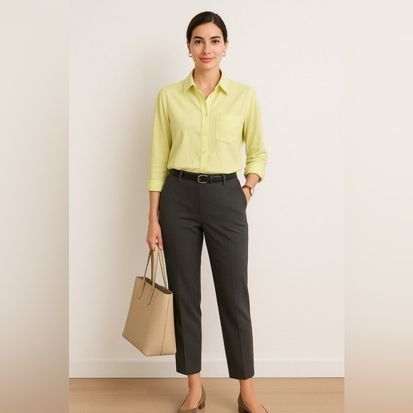 Vintage Weekend Max Mara Mint Green 3/4 Sleeves Button Front  Shirt Size Large - Picture 1 of 11